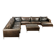 GIGANTESQUE CANAPÉ MODULABLE CUIR 12 PLACES.