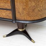 Paolo Buffa Mid-Century Modern Italian Mahogany and Walnut Bar Cabinet, 50