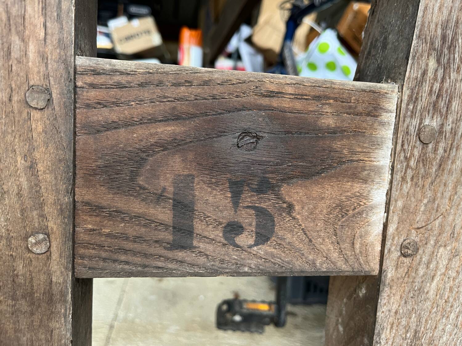 Old pegged oak church bench