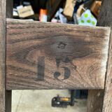 Old pegged oak church bench