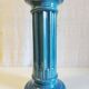 Column and basin in Art Deco style in blue glazed ceramic - mid 20th century.
