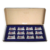 Set of 12 vintage cutlery in French porcelain with a lovely floral decoration 4430