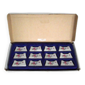 Set of 12 vintage cutlery in French porcelain with a lovely floral decoration 4430