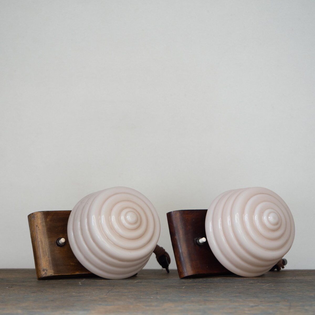 Lampes de table Art Déco en verre de Murano, lot de 2