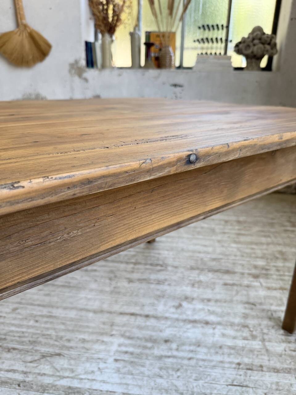 50s pine and oak farmhouse table 2.5m