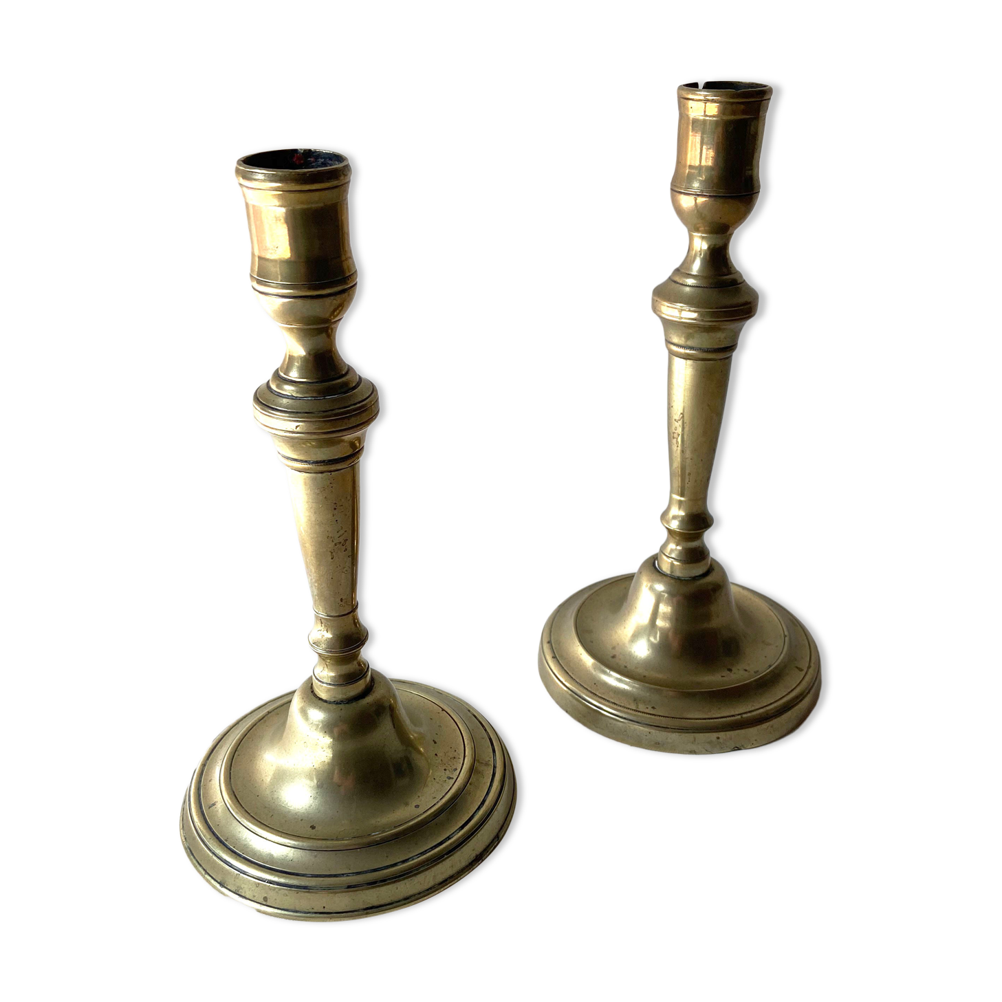 Pair of brass candlesticks