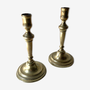 Pair of brass candlesticks