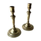 Pair of brass candlesticks