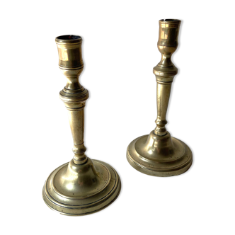 Pair of brass candlesticks