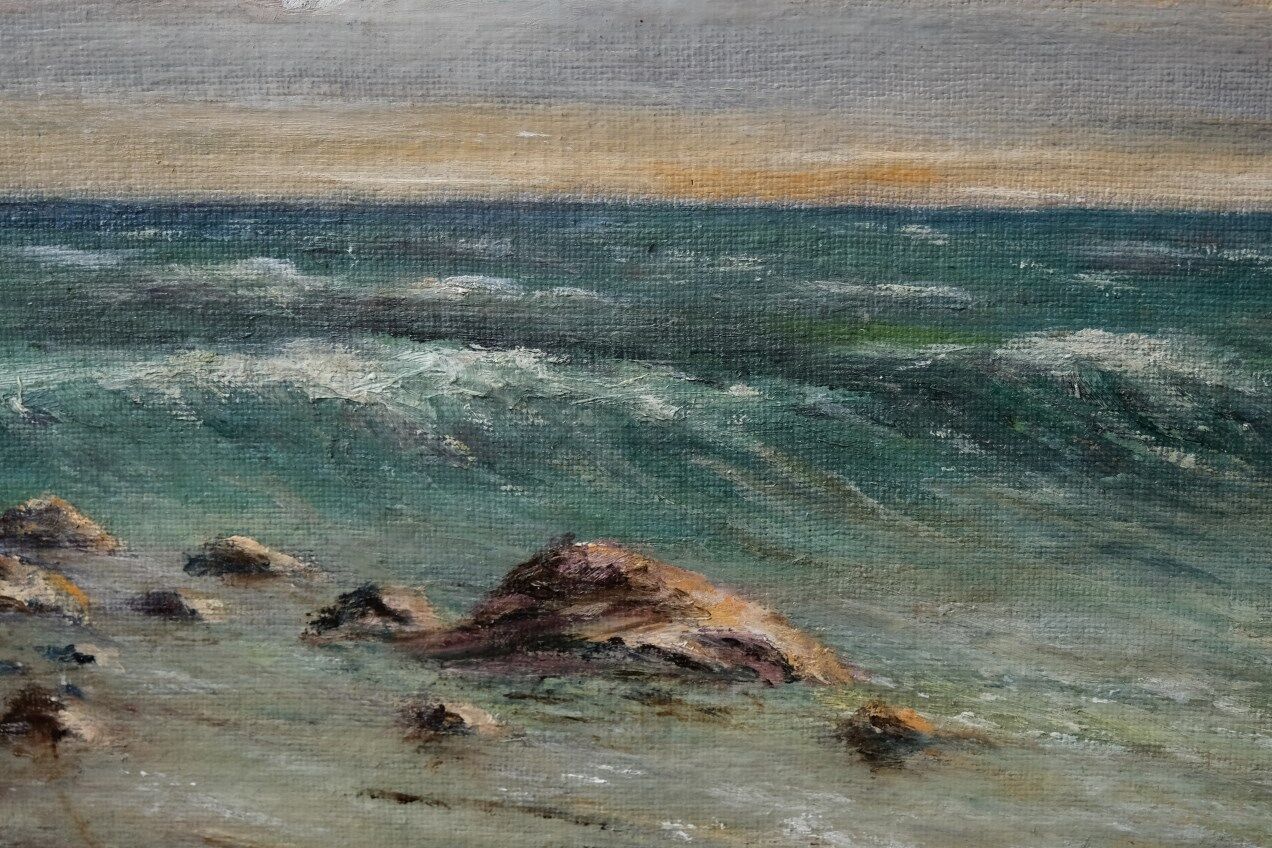 Scandinavian modern painting, 1960s, Oil on panel