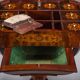 Table de couture Biedermeier en acajou, 1850