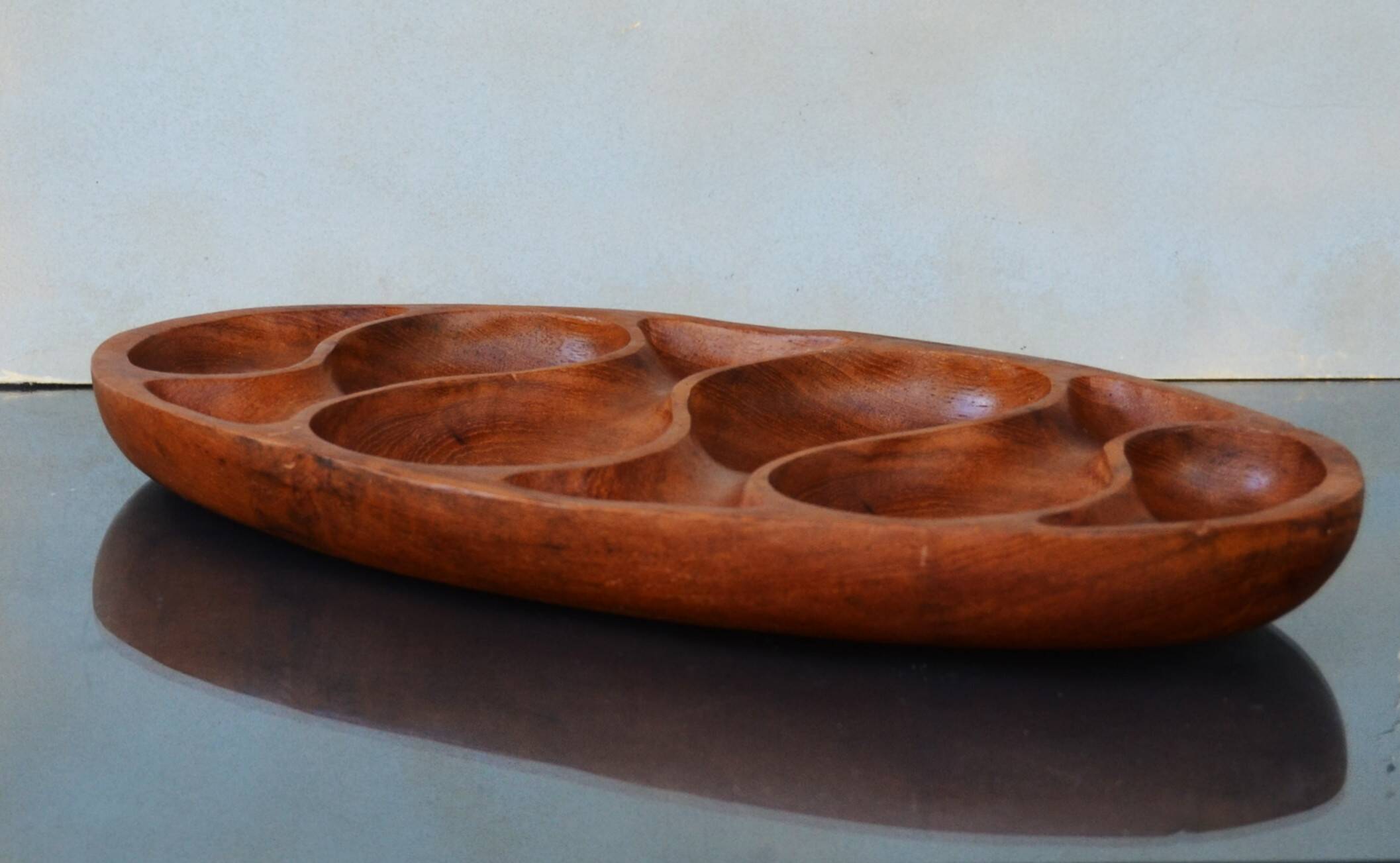 Mid Century Teak Bowel by Laur Jensen Odense Dish Server
