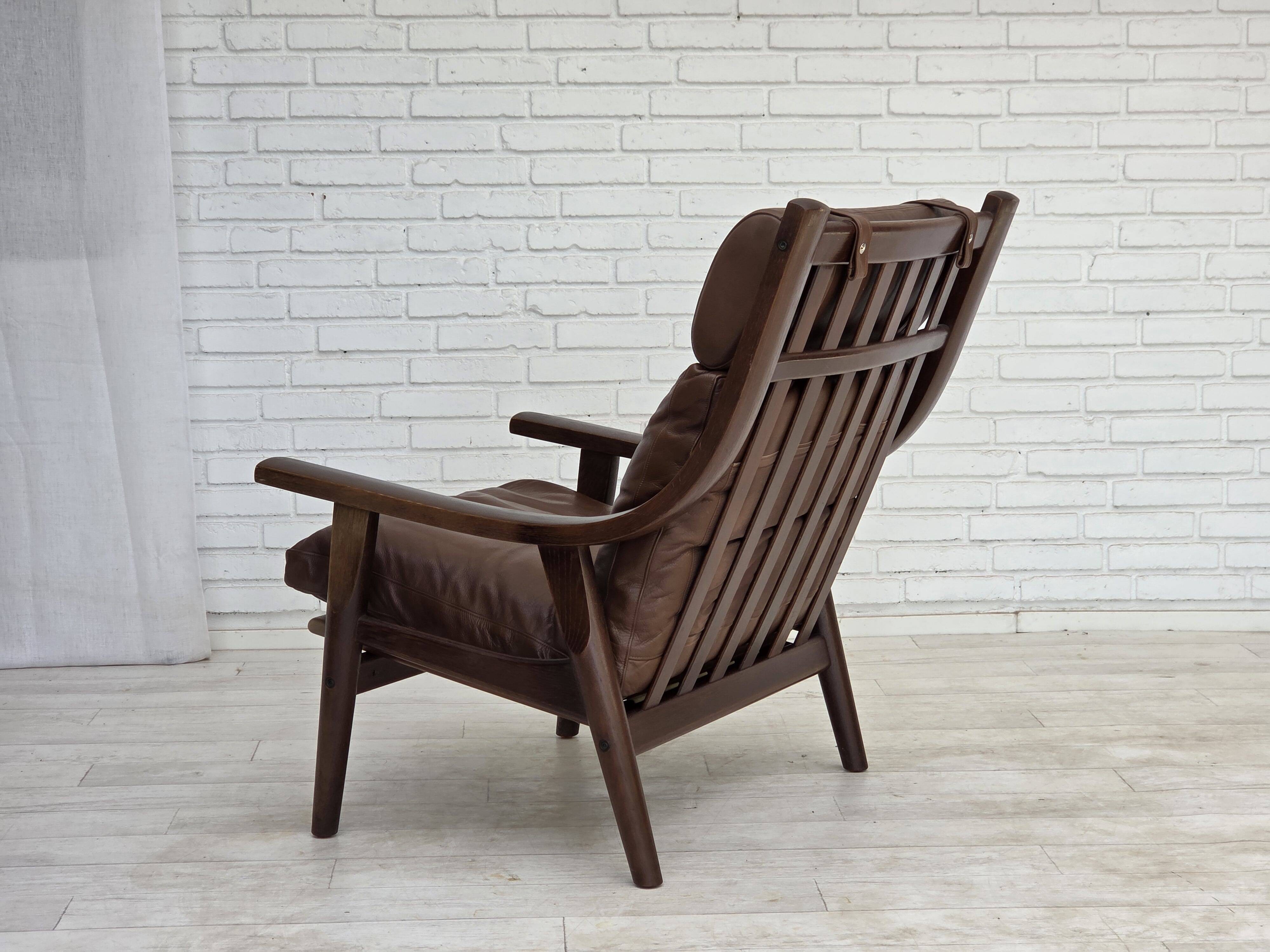 1970s, Danish design by H.J.Wegner, highback armchair, model GE530.