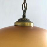 Amber polished glass and pearl suspension