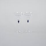 Pair of glass tumblers, Danish design, 1970s, manufactured in Denmark