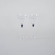 Pair of glass tumblers, Danish design, 1970s, manufactured in Denmark