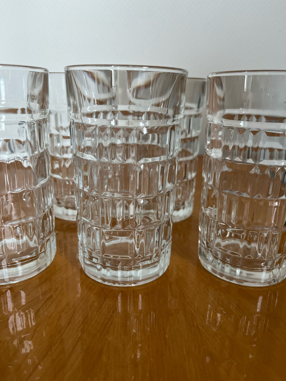 Transparent vintage whisky glasses