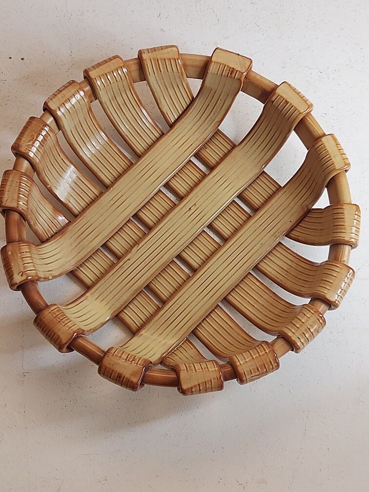 Vallauris braided ceramic fruit cup