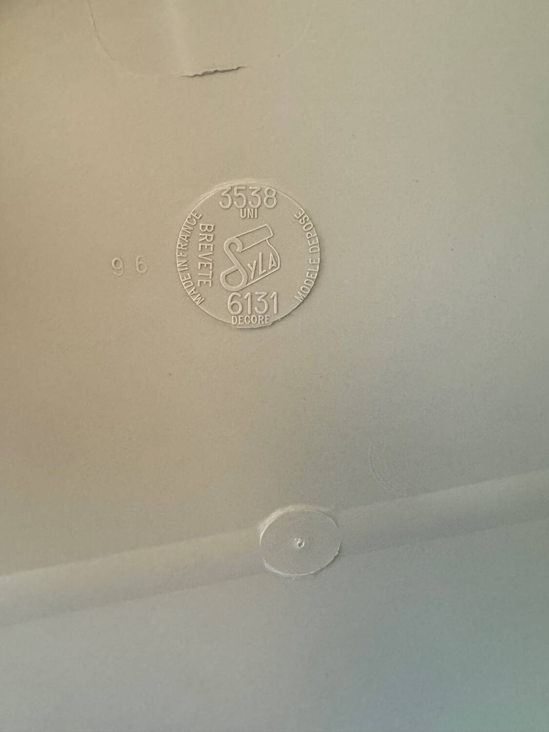 Miroir Syla en plastique beige, 1970