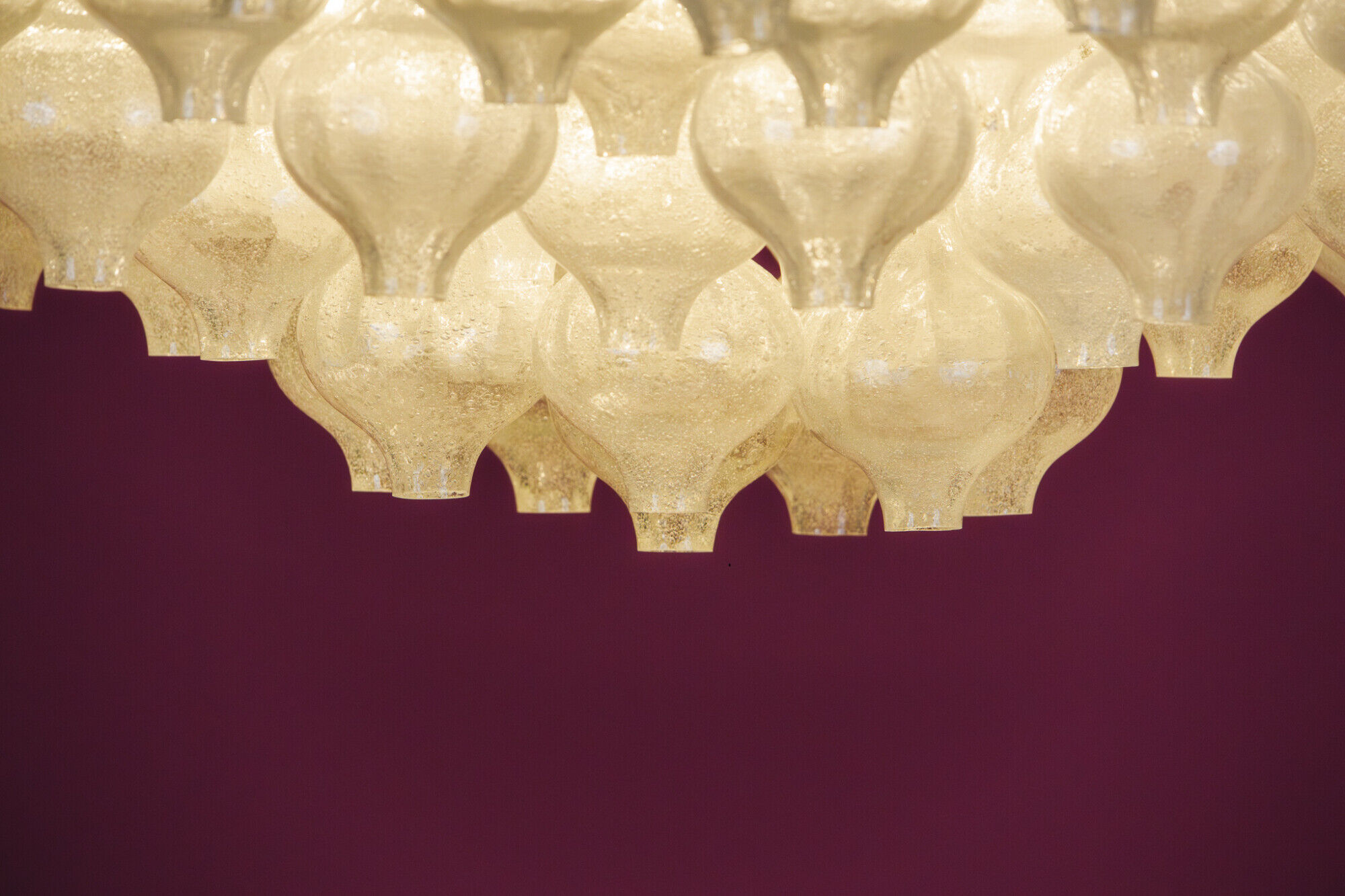 XL Tulipan Waterfall Glass Chandelier by Kalmar - Austria 1960s