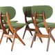 Set of 4 AwA Scissor Chairs - teak mid century modern - new upholstery