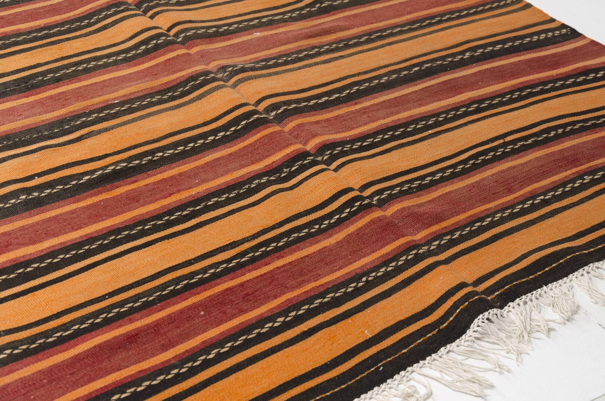 Extra Long Vintage Striped Anatolian Kilim – 337 x 139 cm – sku 134