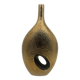 Golden ceramic vase.
