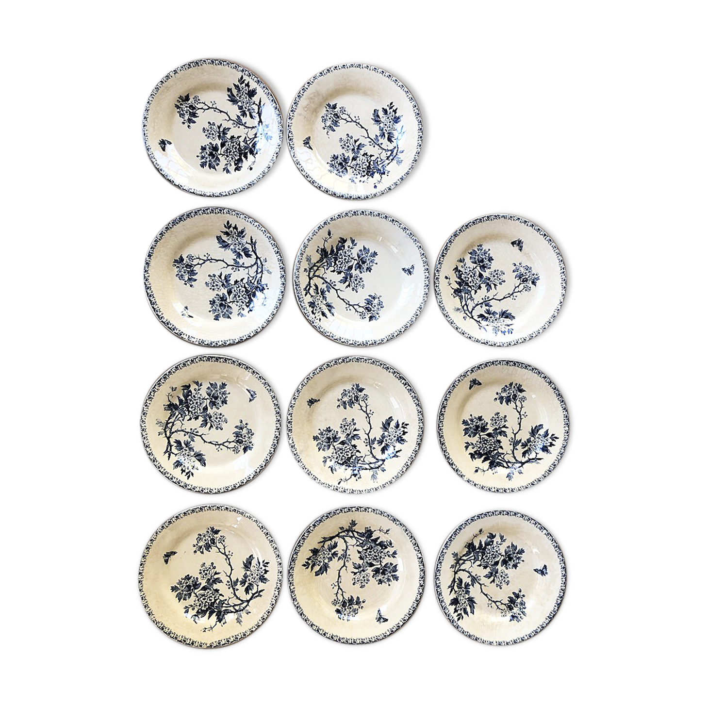 11 plates Terre de Fer Aubepine