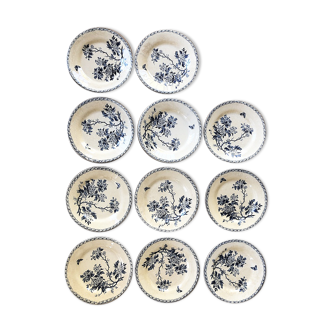 11 assiettes Terre de Fer Aubepine
