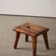 Wabi Sabi stool in solid pine, handmade by a Danish cabinetmaker, 1960s.