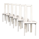Antonello Mosca ‘royal’ white leather high back chairs for Ycami set/6