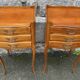 Paire tables de chevet vintage style Louis XV, bois, vintage, années 60
