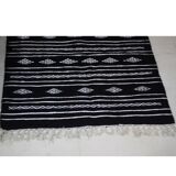 Tapis kilim berbère noir 200x77cm