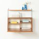 String shelving system by Nils Strinning, Sweden, 1949, teak and black wire, vintage
