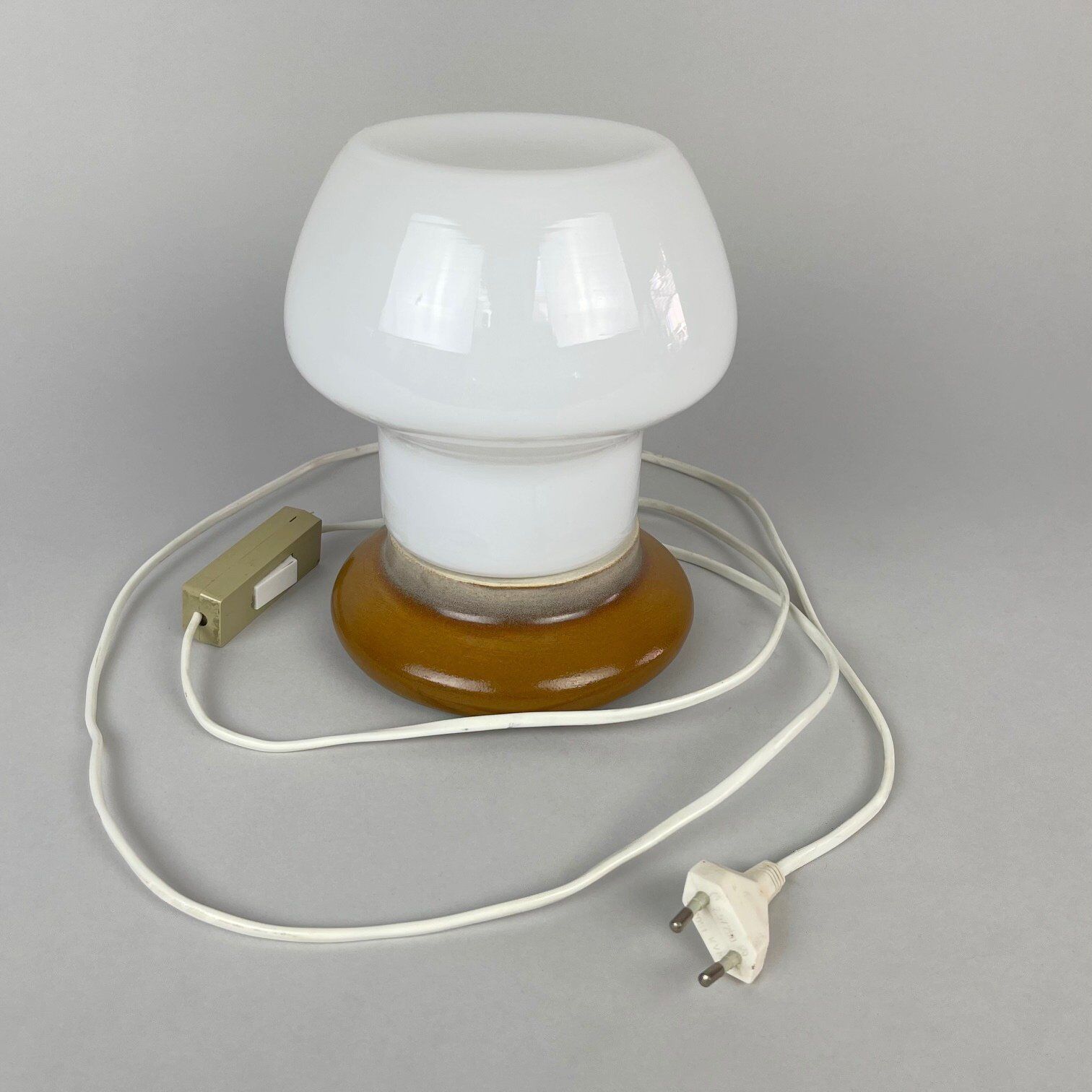 Vintage Glass and Ceramic Table Lamp by Ivan Jakeš, 1960's