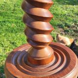 Large turned wooden lamp base