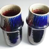 Scandinavian Modern Ceramic Vases, Sylvia Leuchovius, Rörstrand 1976,  Set of 2