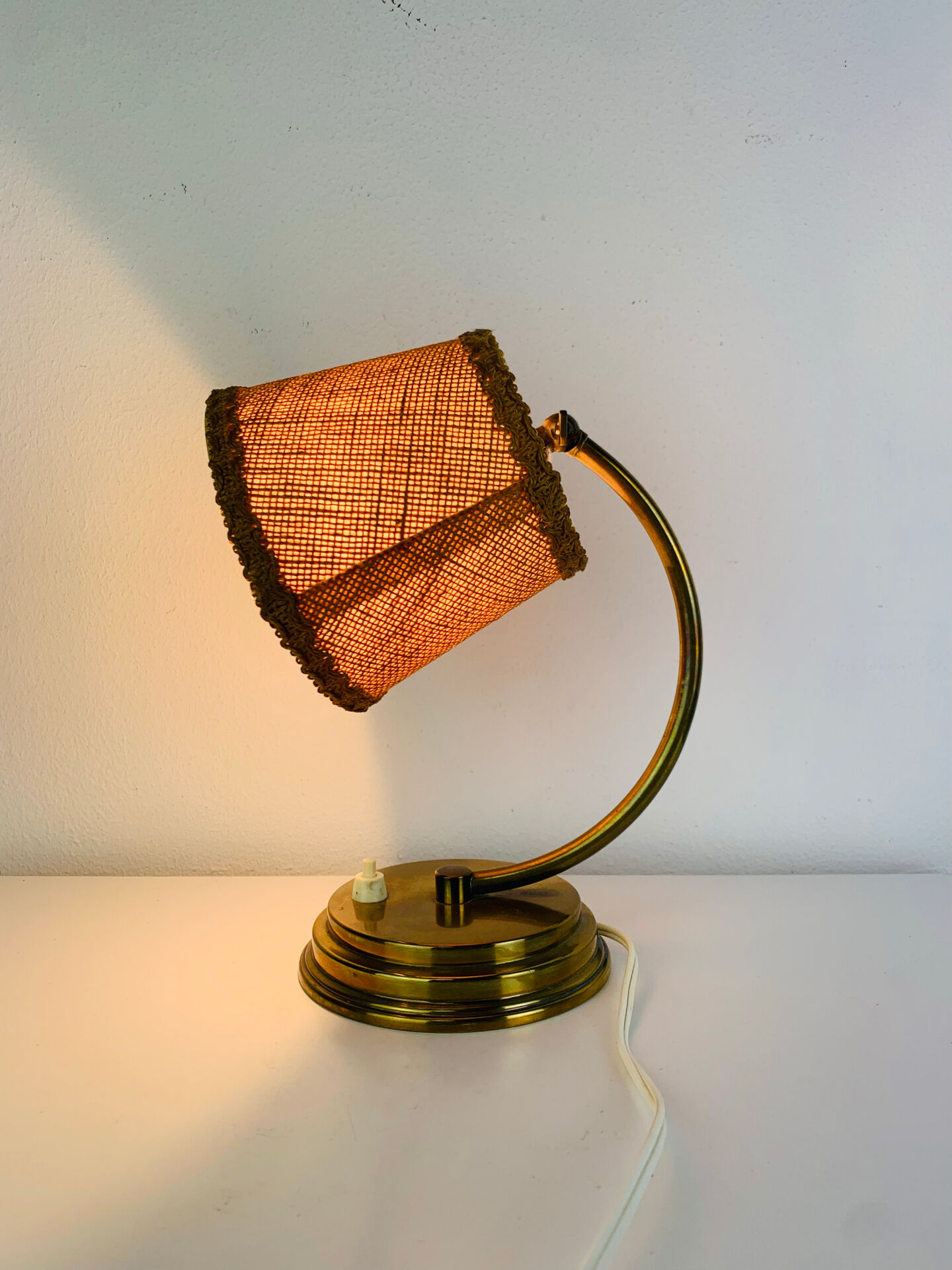 Lampe laiton art déco, années 40 
