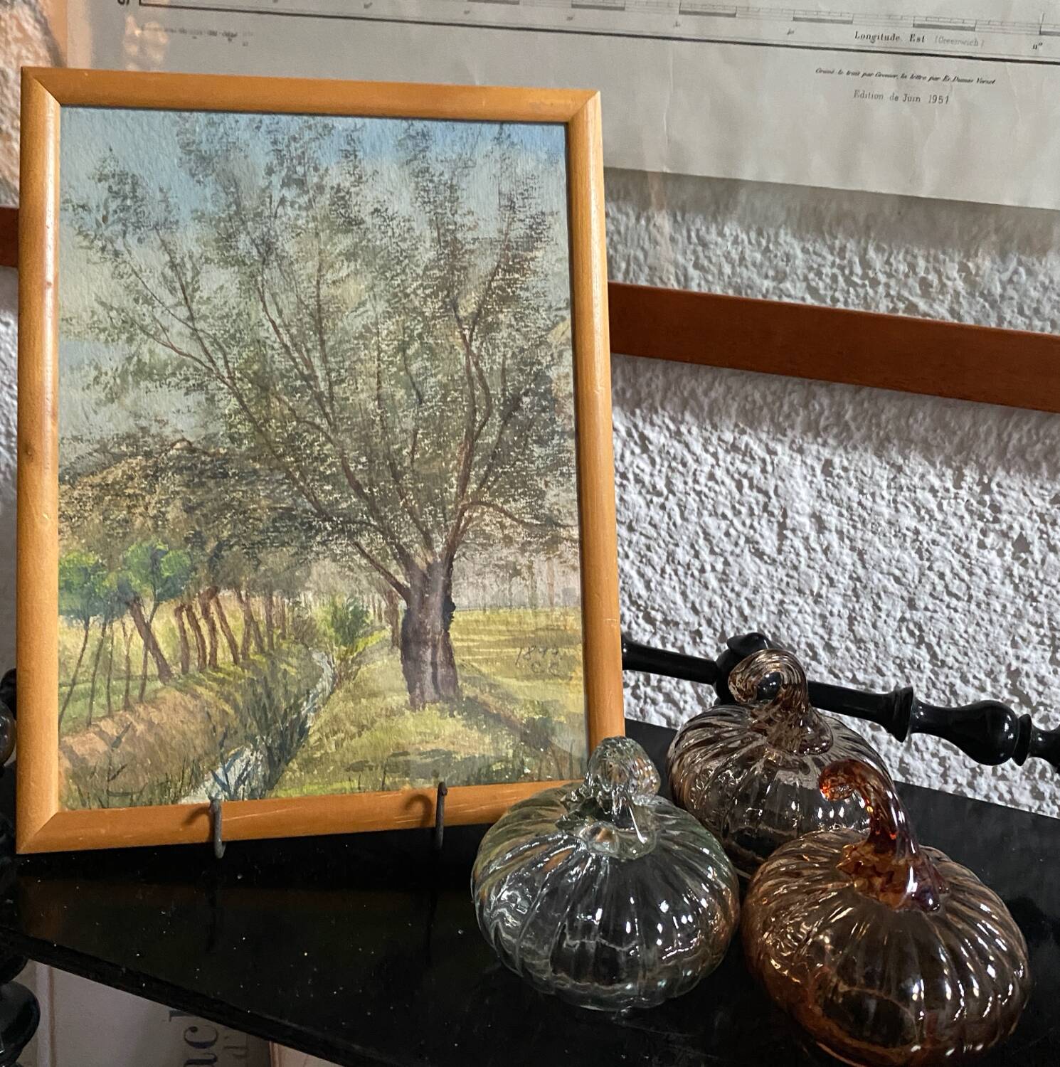 Signed watercolor dated 1894 landscape