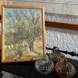 Signed watercolor dated 1894 landscape