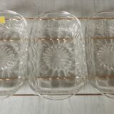Plateau à compartiments verre et métal doré