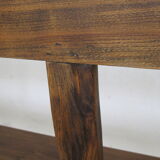 Oiled solid elm backrest bench