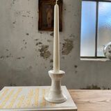 Vintage white ceramic candlestick