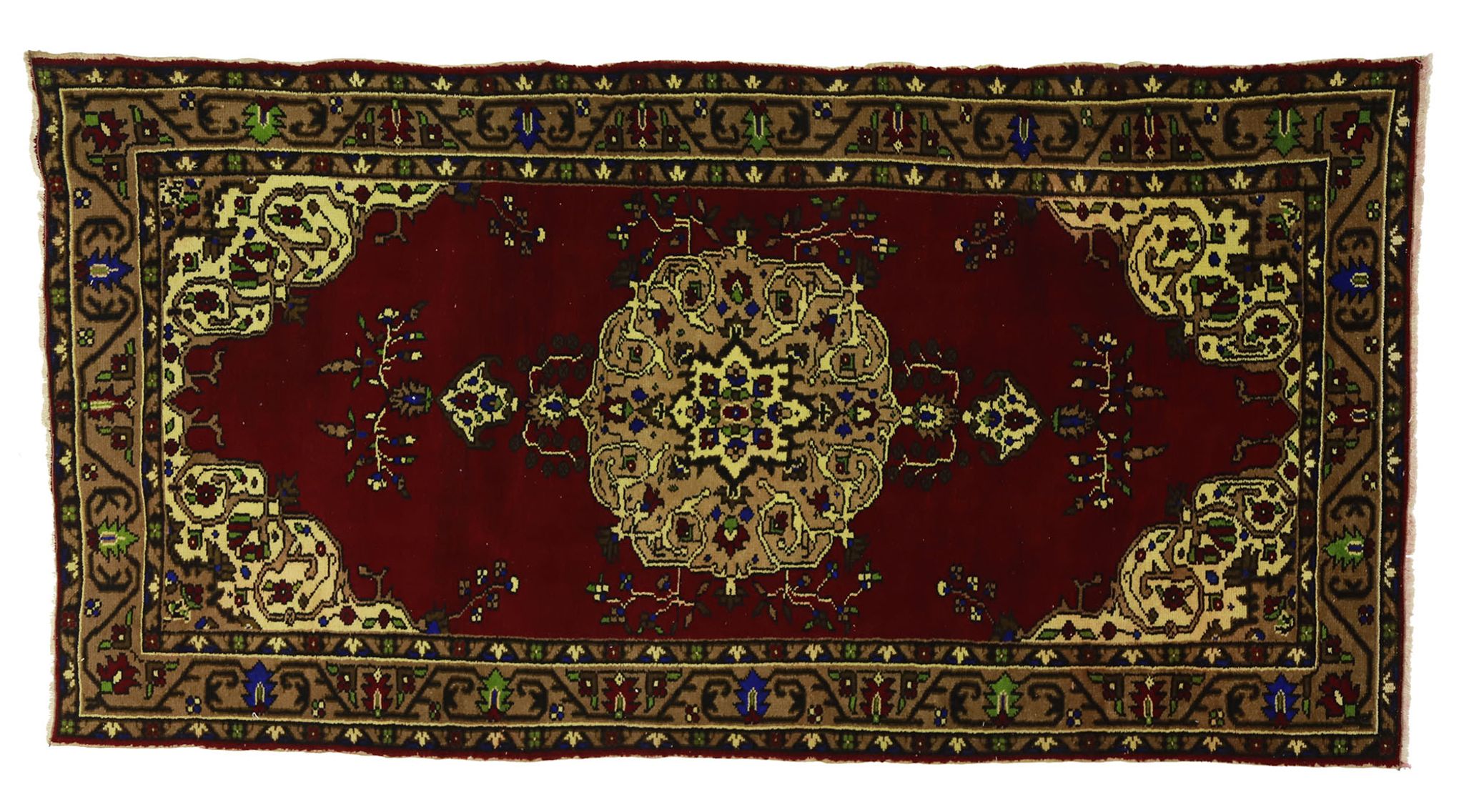 Tapis vintage anatolien fait main 268 cm x 135 cm