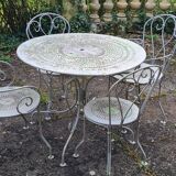 Wrought iron garden furniture