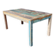 Table à manger rectangulaire en teck polychrome