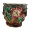 Pot in dabbling floral decoration