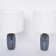 Pair of Blue Midcentury Table Lamps Model 1034 by Einar Johansen for Soholm
