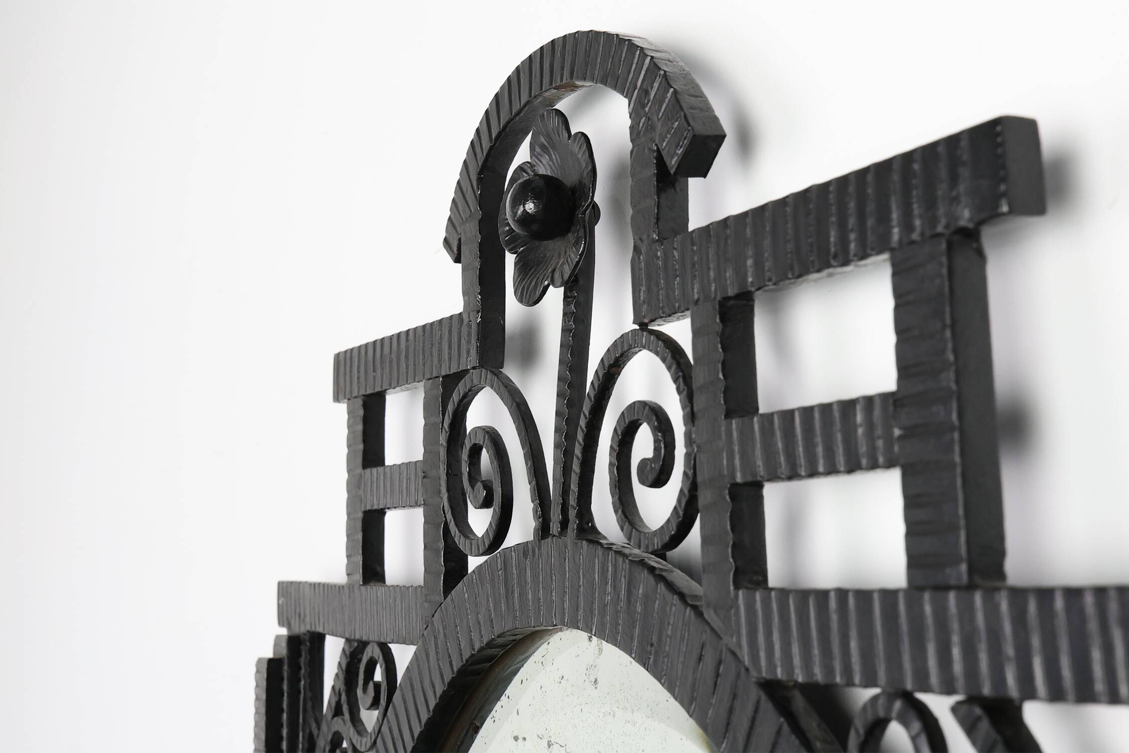 Art Deco Wrought Iron Mirror, France, 1925