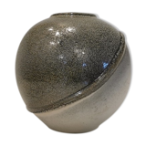 Grey potter's ball vase